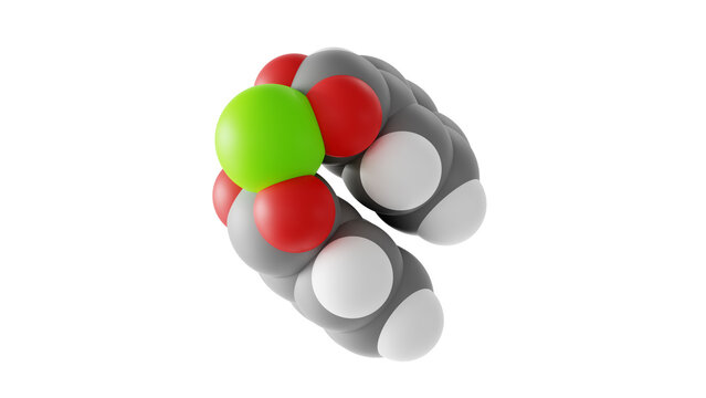 calcium benzoate molecule, preservative e213, molecular structure, isolated 3d model van der Waals