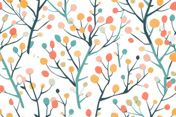 Pastel Spring Seamless Pattern Background