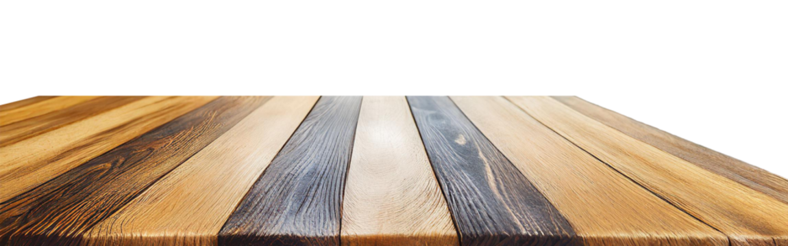 empty transparent wooden table for product display