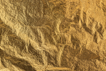 Texture Of Gold Foil Shiny Glitter Background