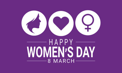 International Women's Day is celebrated on the 8th of March, Happy Women's Day Vector illustration design.
