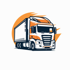 Fototapeta premium Tractor trailer in cartoon, doodle style. Image for t shirt. Isolated 2d vector illustration in logo, icon, sketch style, Eps 10. AI Generative