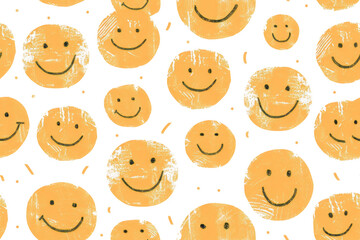 Pastel Smiley Pattern for Positive Designs