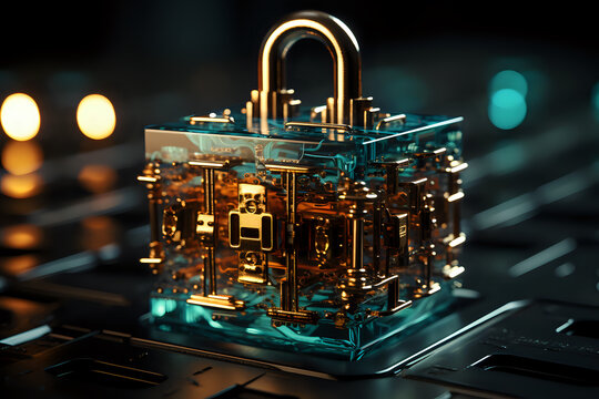 Digital Security Concept with Padlock

A high-tech digital padlock on a circuit board, embodying data security and cyber protection themes, ideal for tech and security concepts.