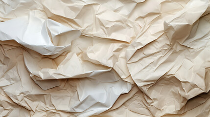 Obraz premium Chaotic CreasesA landscape of crumpled paper, alive with the tactile memory of hands and thoughts, captured in the fleeting dance of light and shadow across its textured surface.