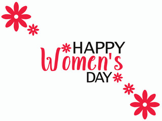 Abstract Happy Women's Day, Attractive & Love Vector Template Design.