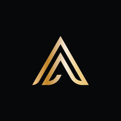 AA Line Monogram in Elegant Logo