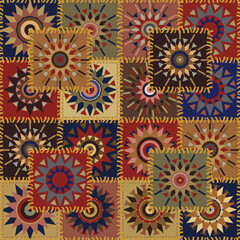 patchwork background with different patterns