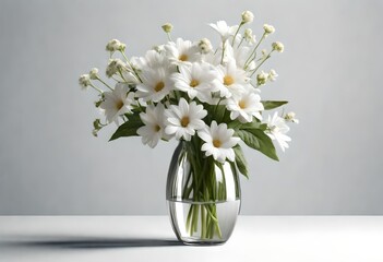 Fototapeta na wymiar white flowers in a vase, with a background for text