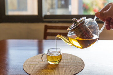 Korean traditional tea on the table