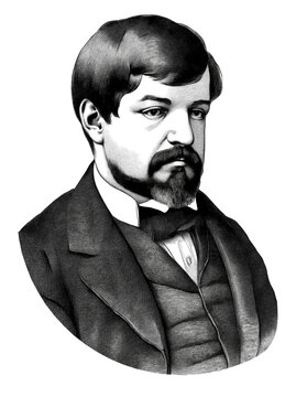Claude Debussy illustration,  generative AI