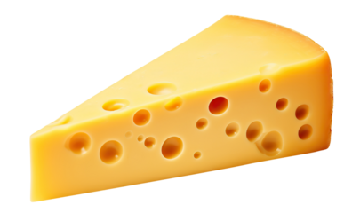 Piece of delicious cheese cut out