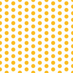 abstract orange juice color polka dot pattern on white background