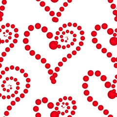 red love hearts seamless abstract pattern background fabric fashion design print digital illustration art texture textile wallpaper apparel image with graphic repeat elements