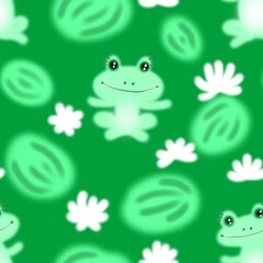 frog seamless abstract pattern background fabric fashion design print wrapping paper digital illustration art texture textile wallpaper colorful apparel image 