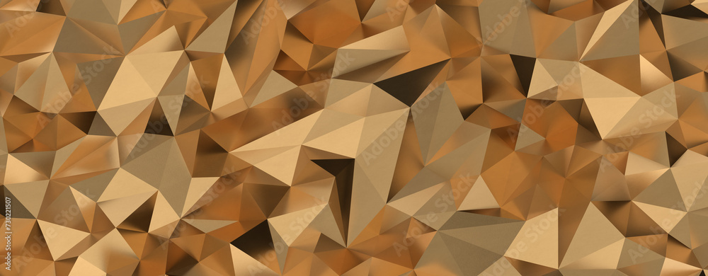 Poster gold polygon geometric abstract background