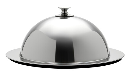 Shiny silver cloche cut out - Powered by Adobe