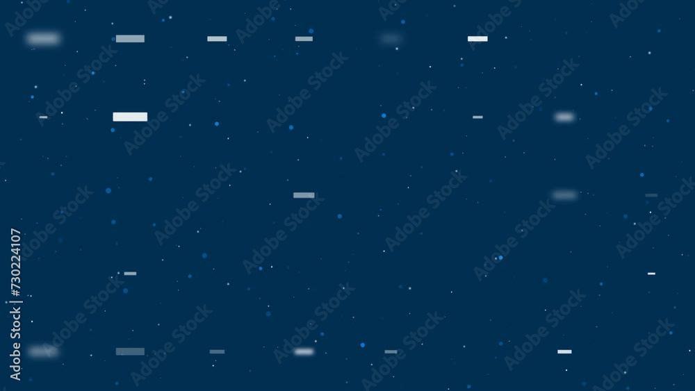 Poster template animation of evenly spaced minus symbols of different sizes and opacity. animation of trans