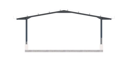 Obraz premium 2D Illustration of Parking Space Building Exterior