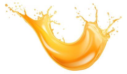 Fresh orange juice splash, cut out