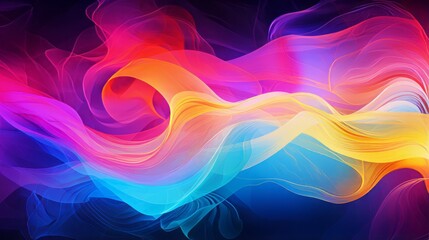 Vibrant abstract background with fluid and lively wavy lines
