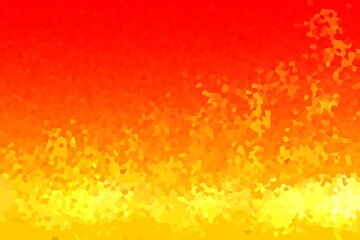 Abstrakcyjne czerwono żółte tło z drobną wielokątną krystaliczną teksturą  - obrazy, fototapety, plakaty