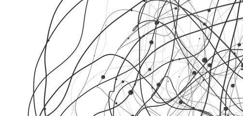 Concept of AI technology, Motion of digital data flow.