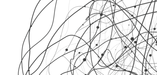 Concept of AI technology, Motion of digital data flow.