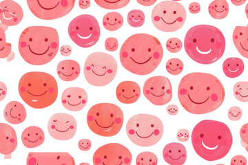 Seamless Pastel Smiles Pattern
