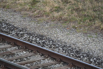 railroad tracks in the countryside
