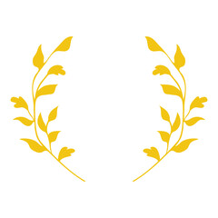 Winner wreath with elegant leaves