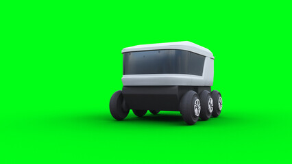 Automated delivery robot. 3d rendering.