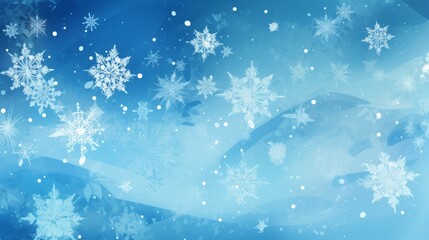 Obraz na płótnie Canvas Cute and whimsical Yuletide artwork featuring cartoon snowflakes