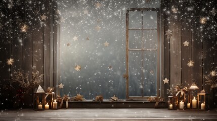 Magic of Christmas through enchanting backdrop and copy space