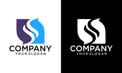 Simple Elegant Letter S Logo Design. Modern minimalist S SS creative initials based vector icon template. - obrazy, fototapety, plakaty