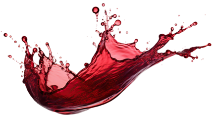 Delicious red wine splash, cut out