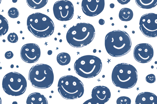 Seamless Smiley Faces Pattern