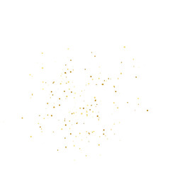 Gold Glitter. Golden Sparkle Confetti. Shiny Glittering Dust For Design