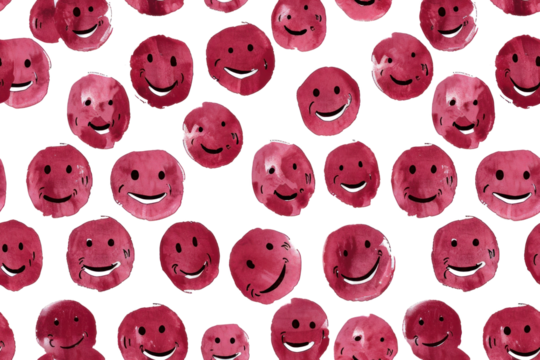 Seamless Pastel Smiles Pattern