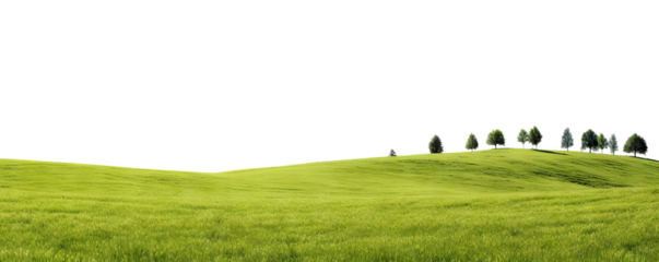 Green hills lanscape cut out