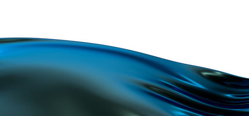 Abstract blue wave. Blue scarf. Bright blue ribbon on white background.