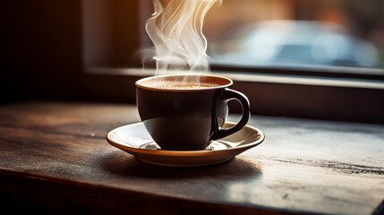 The simple pleasure of a warm cup of coffee