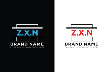 ZXN letter logo design. ZXN creative initials monogram letter logo. ZXN business and real estate logo vector template.