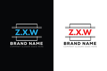 ZXW letter logo design. ZXW creative initials monogram letter logo. ZXW business and real estate logo vector template.