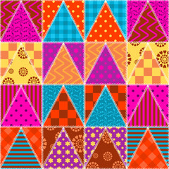 patchwork background with different patterns