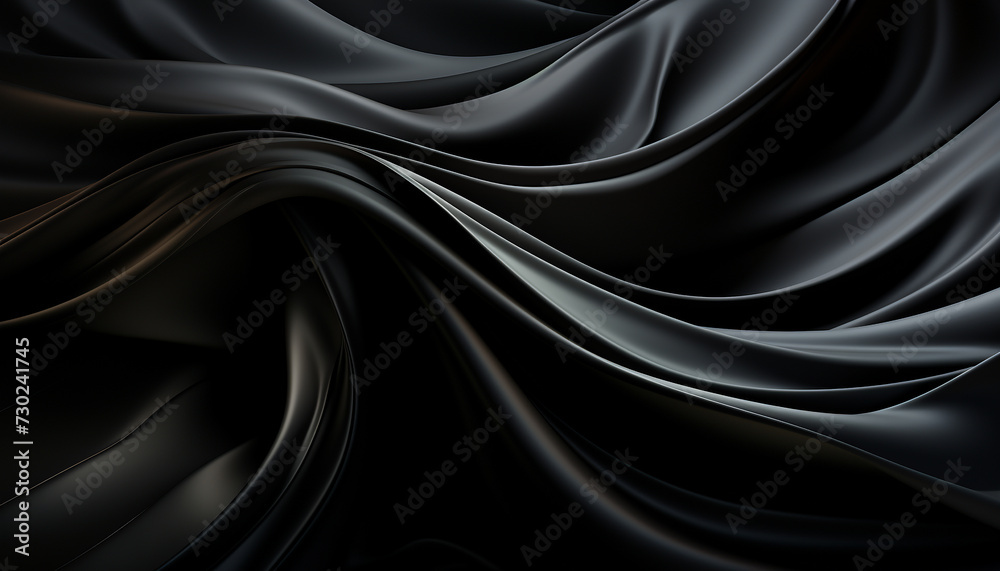 Sticker abstract wave pattern in silk, a smooth and shiny backdrop generated by ai