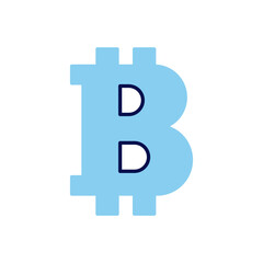 Bitcoin related vector icon. Isolated on white background. Vector illustration
