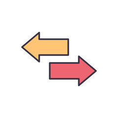 Arows related vector icon. Isolated on white background. Vector illustration