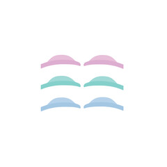 Silicon pads for lash lift, lash perm, lash lamination. Silicone eyelash laminating rollers for salon beauty procedure. Professional accessory for lifting lashes for lashmaker.