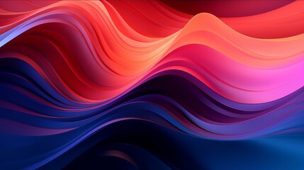 Fototapeta premium Abstract waves flowing and transforming in various colors, creating a mesmerizing visual effect